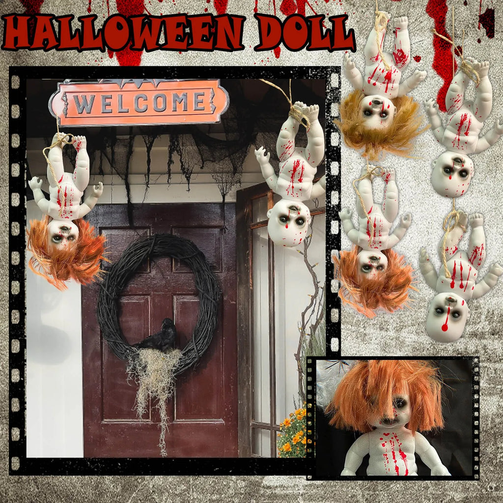 Halloween Scary Blood Doll Horror Ghost Zombie Baby Ghost Day Infant Decor Haunted House Props Children Gifts Party Decor