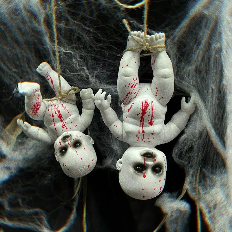Halloween Hanging Ghost Dolls Spooky Tricky Toys Ornament Horror Atmosphere Bar Courtyard Prop Happy Halloween Day Party Decor